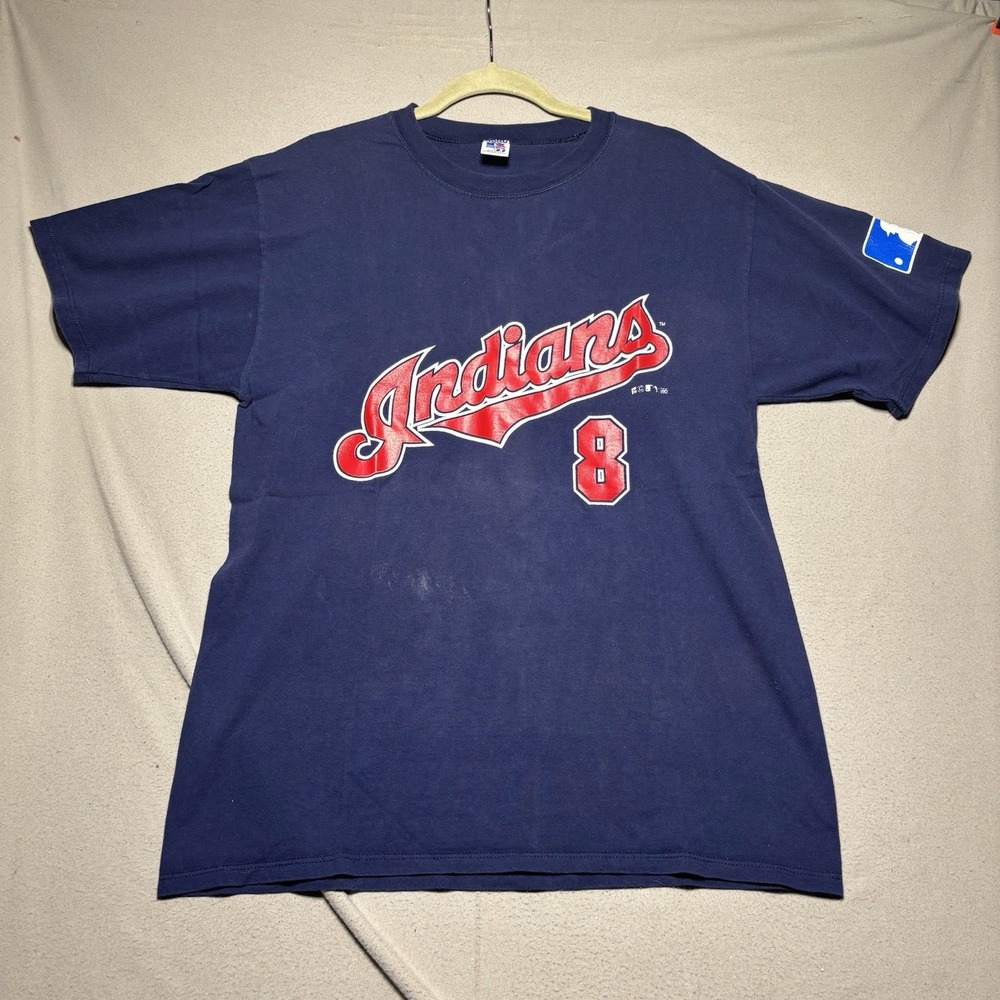 Vintage‎ CLEVELAND INDIANS Russell Athletic 1996 Joey Albert Belle T Shirt Large